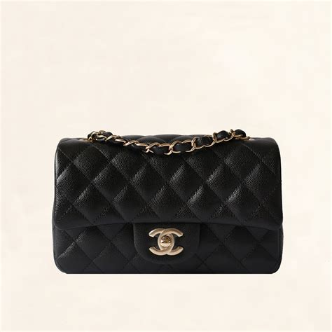 black chanel rectangular mini flap in caviar|Flap Bags .